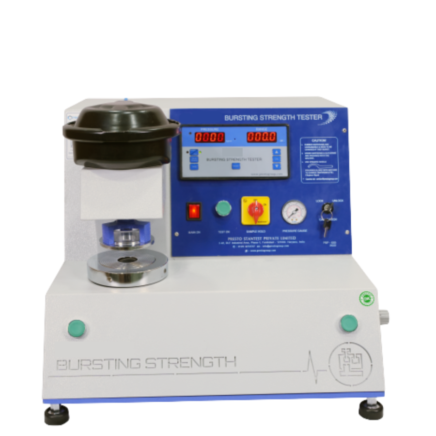 EINDIA Flexipack Machinery Private Limited Bursting strength tester Digital Pneumatic Supply High Quality Equipment Tools Consumables Used Flexible Packaging Machines Used Printing Machine India